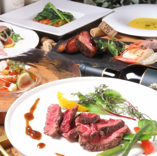 【宴会・貸切のご相談OK】豪州産牛ハラミの塊ステーキなど全10品 5,800円【120分飲み放題付き】