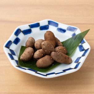 Boiled mushrooms in salt