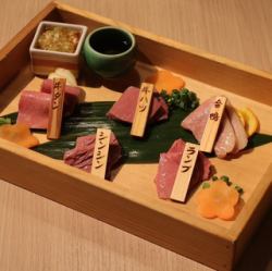 Assorted meat sashimi (available for 2 or more people)