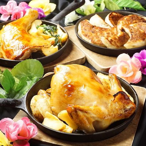 100 kinds of all-you-can-eat and drink for 3 hours [yakitori & jumbo gyoza included] ⇒ 2999 yen (tax included)