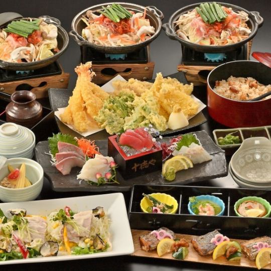 夏宴会【旬のコース】豚キムチ陶板や鱧酢味噌、刺身やうなぎひつまぶし等《120分飲み放題付》