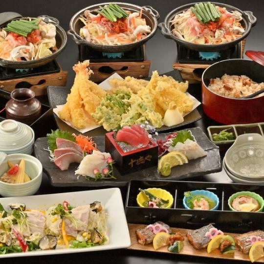 夏宴会【旬のコース】豚キムチ陶板や鱧酢味噌、刺身やうなぎひつまぶし等《120分飲み放題付》