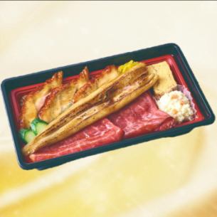 鰻と穴子と牛肉のスタミナ重