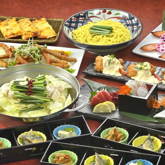 秋日盛宴【内脏锅和刺身】内脏锅配3种刺身、南蛮鸡、柚子酱烤银鲑等(含120分钟无限畅饮)