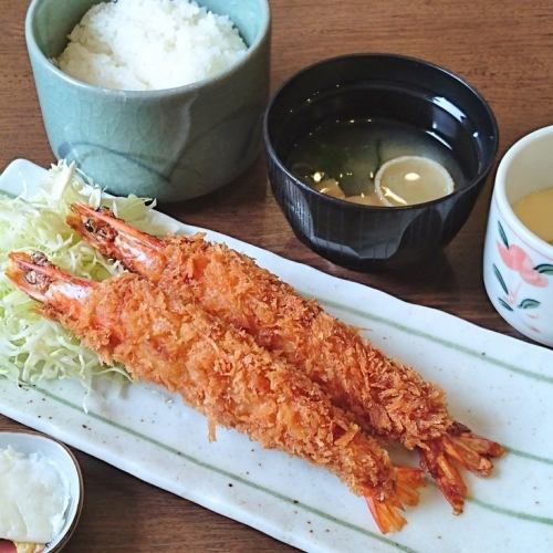 Extra large fried shrimp set meal