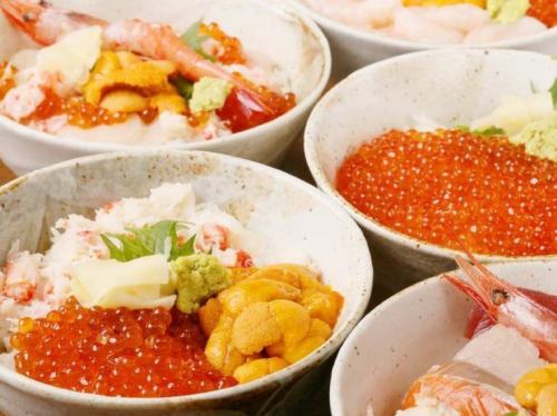 Various seafood bowls