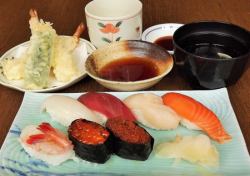 Sushi and tempura set