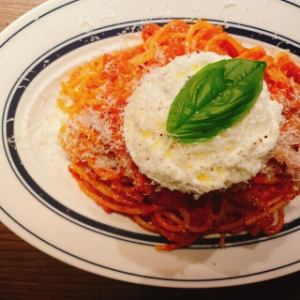 Burrata cheese arrabiata