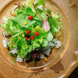 Bigfin reef squid and grapefruit tartare salad
