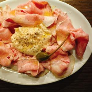 Homemade roast pork with tonnato sauce