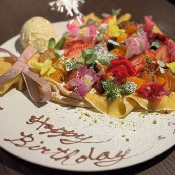 【花束可丽饼】周年纪念套餐，适用于周年纪念日、生日等特殊场合