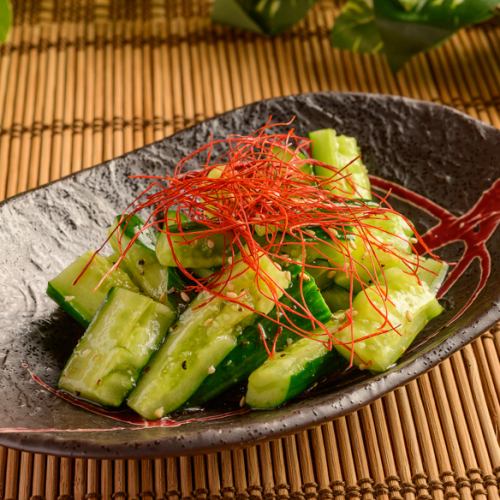 Salted tataki cucumber