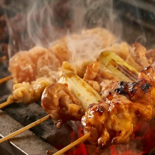 All-you-can-eat charcoal-grilled yakitori! All-you-can-drink for 3 hours!