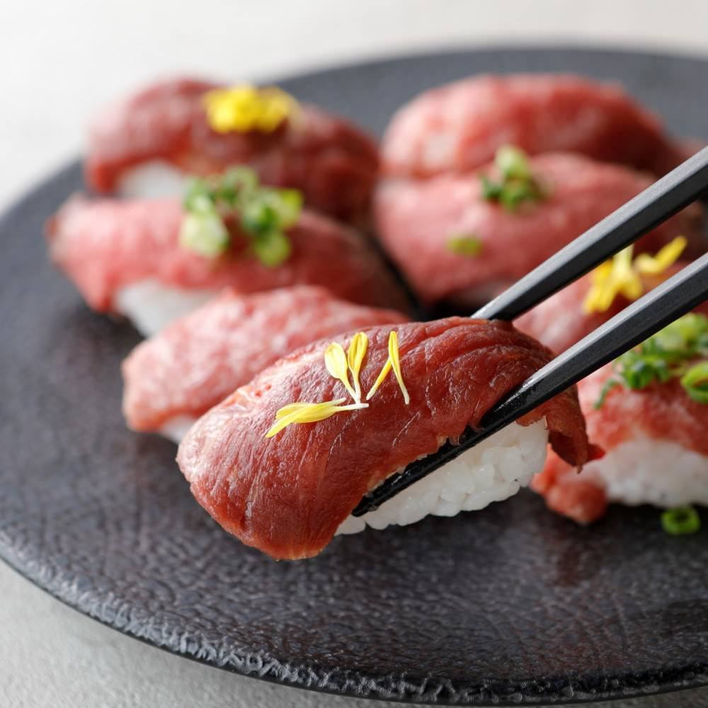 There is an all-you-can-eat all-you-can-eat meat sushi course!