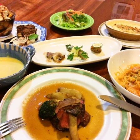 【宴会・食事会に☆５５００円コース】　お料理８品　デザート豪華♪
