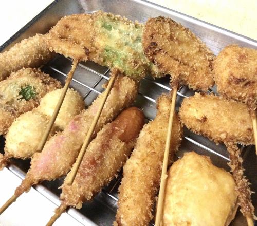 We have a variety of delicious kushikatsu!