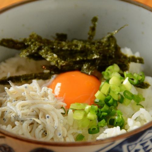 STKG (Shirasu, Egg, Kake, Rice)