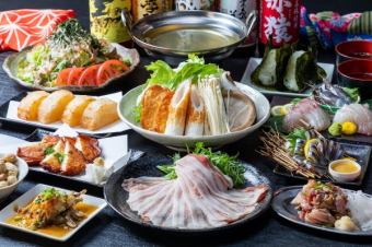 ≪僅限烹飪≫ 【薩摩全套套餐】包括黑豬肉涮鍋和鹿兒島食材在內的10道菜品⇒4,500日元