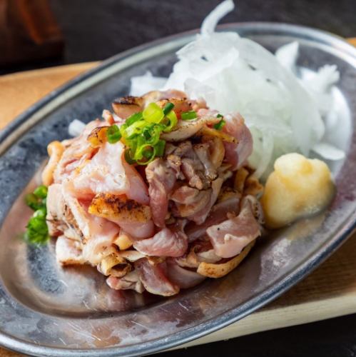 Free-range chicken sashimi