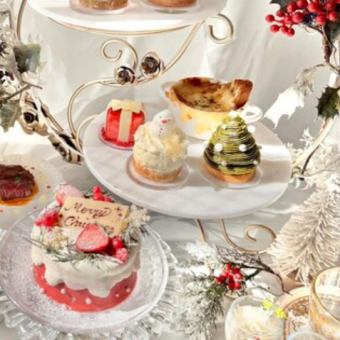 【Berry Sparkling wine付き】11/21～12/25期間限定White Holiday Afternoon Tea