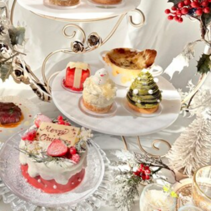 【Berry Sparkling wine付き】11/21～12/25期間限定White Holiday Afternoon Tea