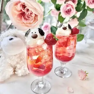 【오토보케 완짱의 베리 소다 첨부】7/31~기간 한정 Rose & Wans Afternoon Tea