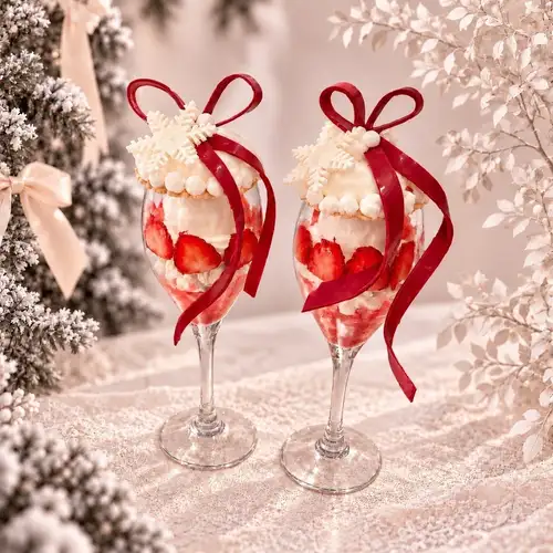【Strawberry Ribbonパフェ付】11/13～12/28限定 White Holiday Afternoon Tea◆6500円(税込)