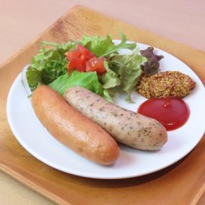 ソーセージ2種盛り合わせ　ハーブ&プレーン