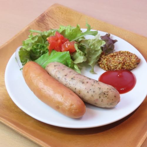 ソーセージ2種盛り合わせ　ハーブ&プレーン