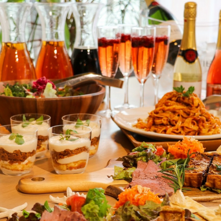 ［ホール貸切］歓送迎会や謝恩会に人気！ノンアル☆パスタ・スイーツ全8品2H飲放！4500→4000円