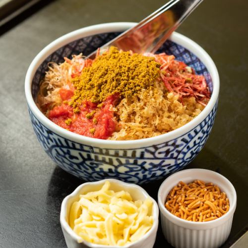 トマトチーズカレーもんじゃ