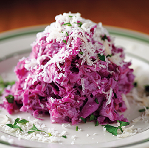 Red cabbage coleslaw (cheese flavor)
