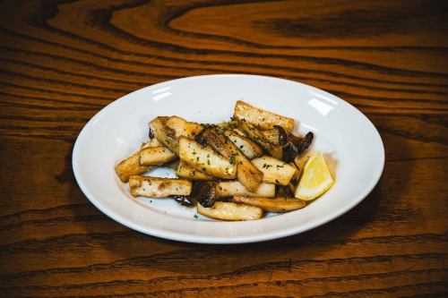 King oyster mushrooms sauteed in anchovy butter