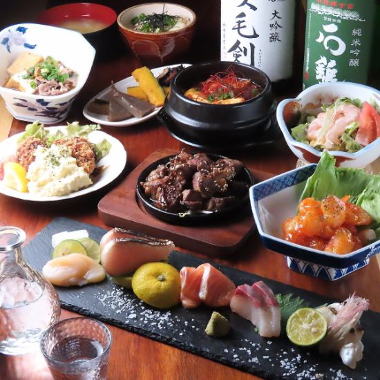 市駅から徒歩1分！飲み放題コースもご用意！地物の旨い料理を堪能♪