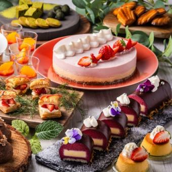 【5/1～6/30(平日)】デザートブッフェ付きランチ4品から選べるメイン＆デザート10種食べ放題