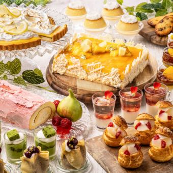 【7/1～18の平日】デザートブッフェ付きランチ－4品から選べるメイン＆デザート10種食べ放題