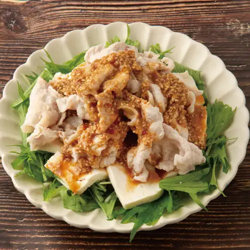寄せ豆腐の胡麻和えサラダ