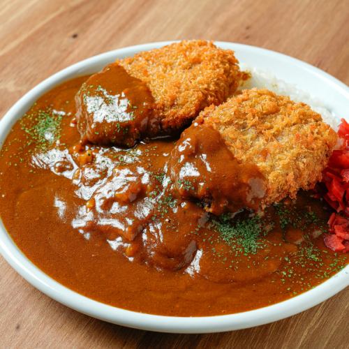 カレー ＋ 肉汁爆発メンチカツ(2ケ)