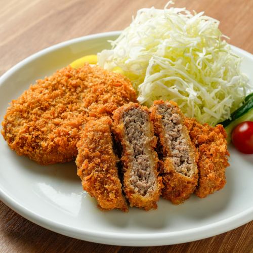 ソース肉汁爆発メンチカツ定食