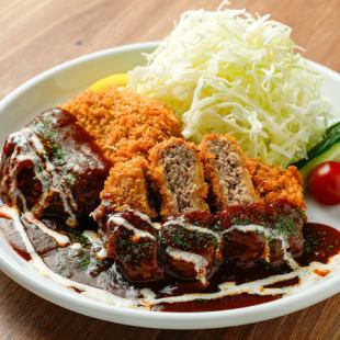 自家製デミグラス肉汁爆発メンチカツ定食