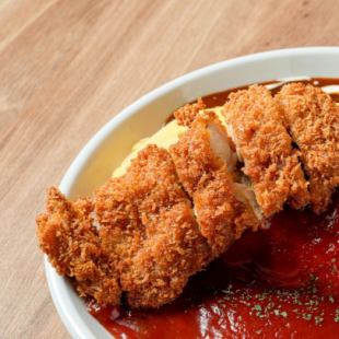 オムライス ＋ ハーフチキンカツ