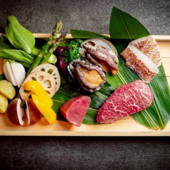 【大切な記念日に】メッセージプレート付！和牛と海鮮でお祝い♪記念日コース 13200円(税込)