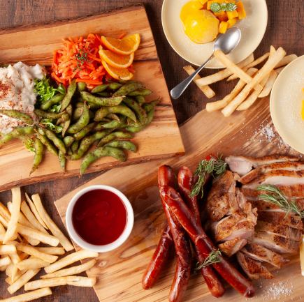 【4・5月限定割引5000⇒4500円】完熟マンゴーのシャーベット付♪女子会人気のビアガーデンプラン