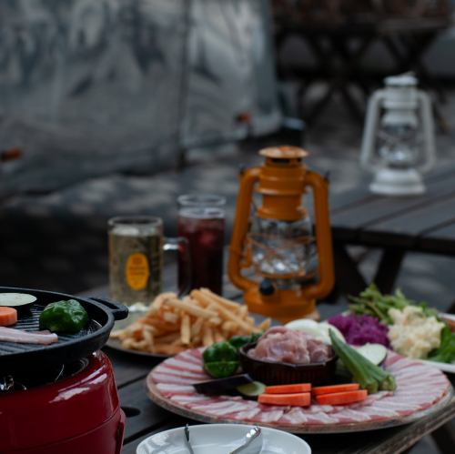 テレビ塔の真下で楽しむ手ぶらBBQ