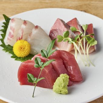 北海鮮魚三点盛り