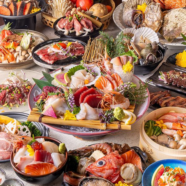 当店のご宴会プランは全て飲み放題付き◎団体席や個室のお席などご利用シーンに合わせて多数ご用意。