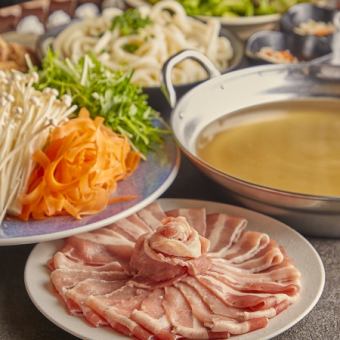 【堪能コース】和風カルパッチョや若鶏の香味おろしに豚しゃぶ鍋 2h飲み放題 7品 4,000円