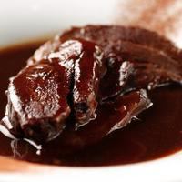 Braised Wagyu beef cheek in red wine