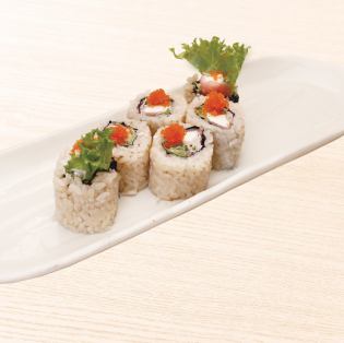 67. Prosciutto and cream cheese salad roll