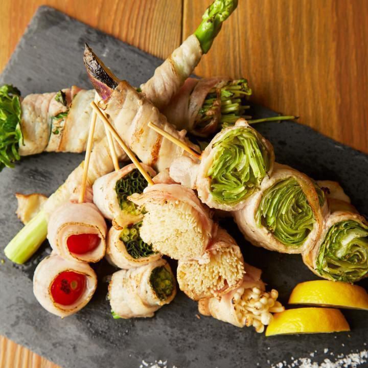 Reservations accepted for large groups! Enjoy our delicious vegetable skewers!